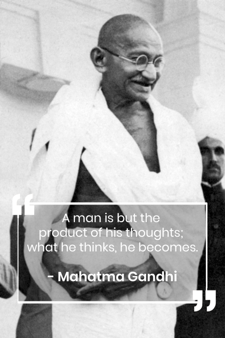 A Man Is But The Product Of His Thoughts; What He Thinks, He Becomes
