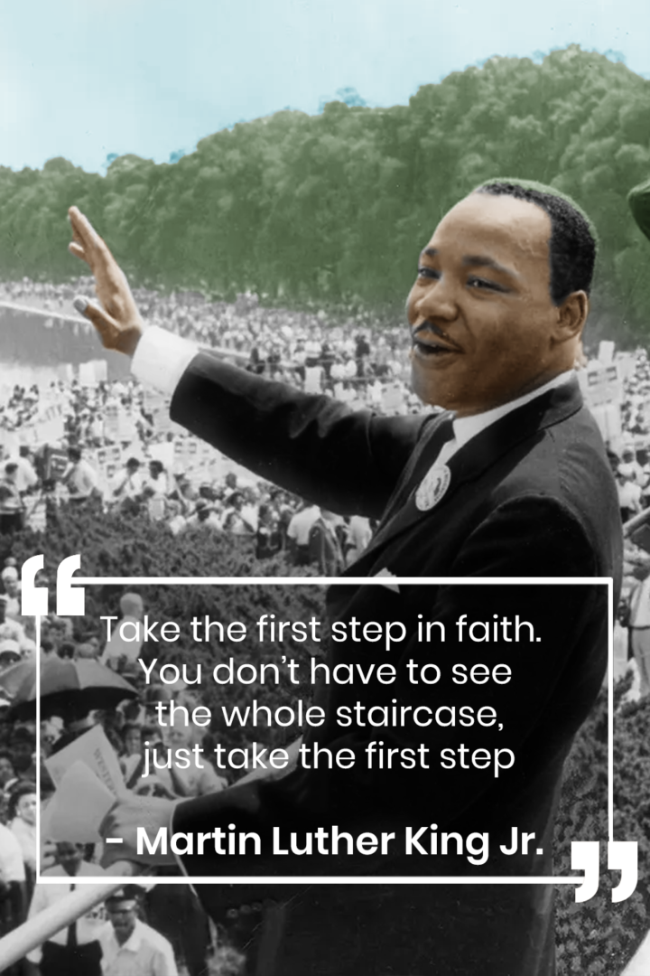 Take The First Step In Faith. You Don’t Have To See The Whole Staircase, Just Take The First Step