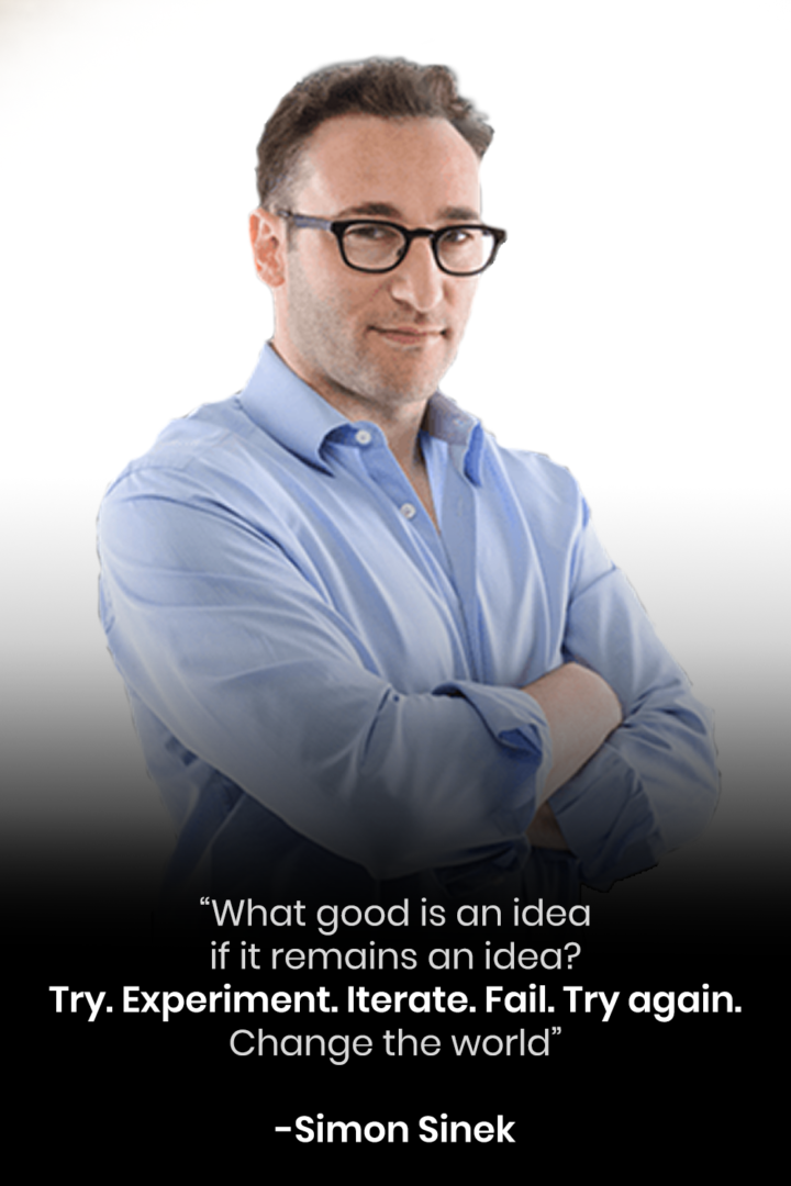 What Good Is An Idea If It Remains An Idea Try Experiment Iterate Fail Try Again Change The World