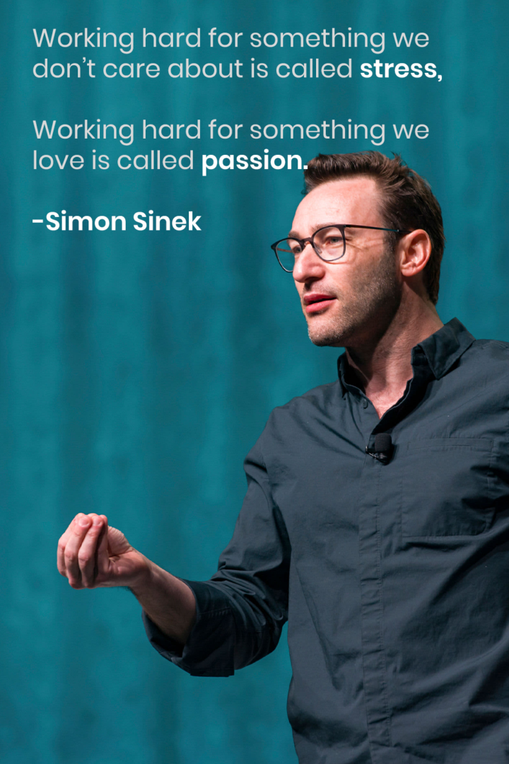 Working Hard For Something We Don’t Care About Is Called Stress; Working Hard For Something We Love Is Called Passion