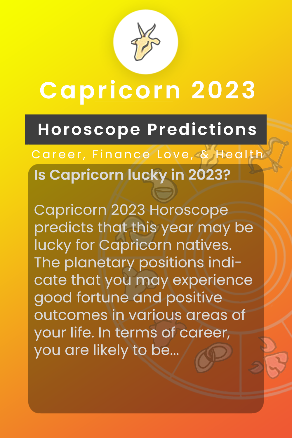 2023 Capricorn 2023 Capricorn