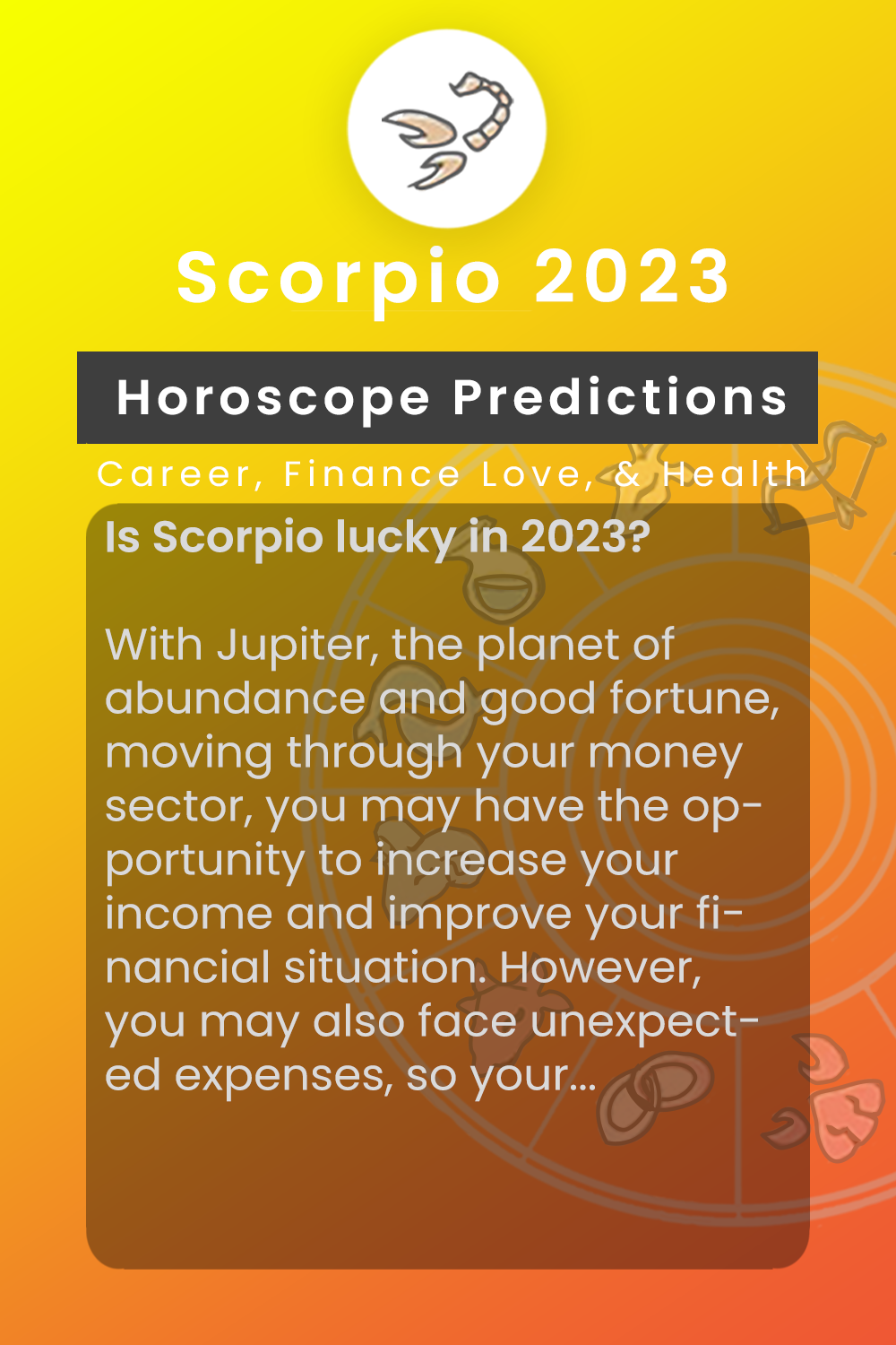 Scorpio 2023 Horoscope Predictions Career, Money, Love,