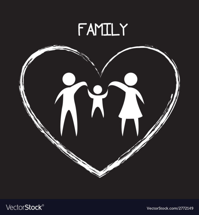 Family Design Over Black Background Vector 2772149