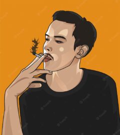 Man Smoking With Yellow Background 548078 18