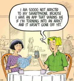 Smart Phone Addiction (cartoon)