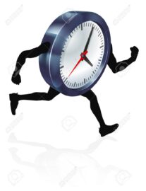 Running Time Concept Clock