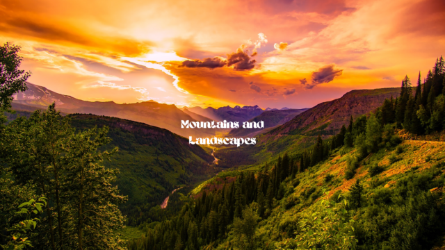 Sunset Mountain Landscape Desktop Wallpaper