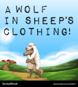 A Wolf In Sheeps Clothing Vector 4014647 2793968805