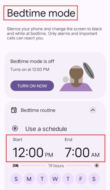 Bedtime Mode