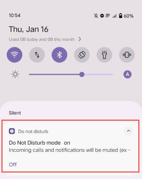 Do Not Disturb Mode
