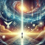 Dall·e 2025 03 23 13.19.14 A Surreal And Ethereal Digital Painting Depicting The Concept Of Faith And Miracles. The Image Features A Radiant Figure Standing On A Glowing Pathway