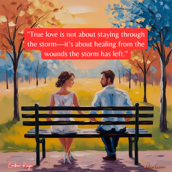 True Love Is Not About Staying Through The Storm—it’s About Healing From The Wounds The Storm Has Left Quotes Ember Rage