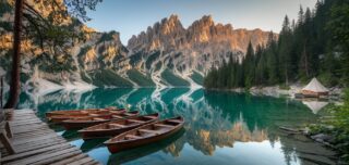 Pragser Wildsee Lago Di Braies Lake Italy 1