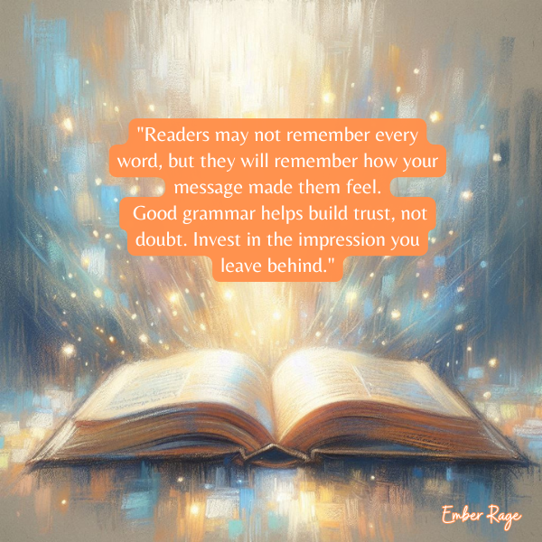 Why Good Grammar Creates A Lasting First Impression Quotes By Ember Rage