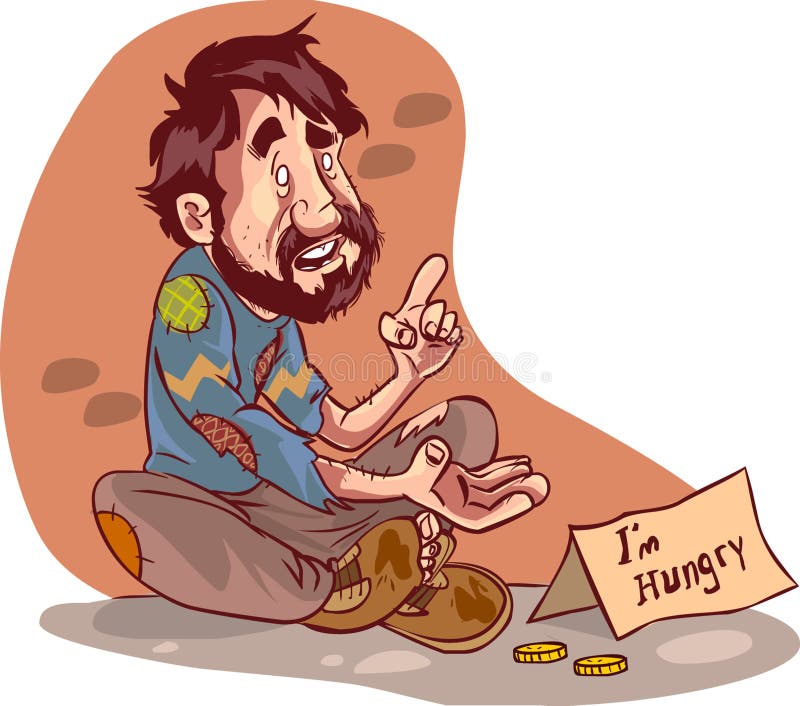 Beggar Vector Illustration 53745444