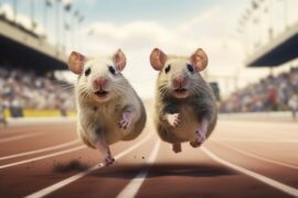 Close Up Mices Running