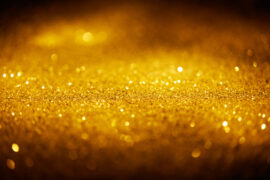 Stock Photo Abstract Shiny Gold Glitter Dark Background