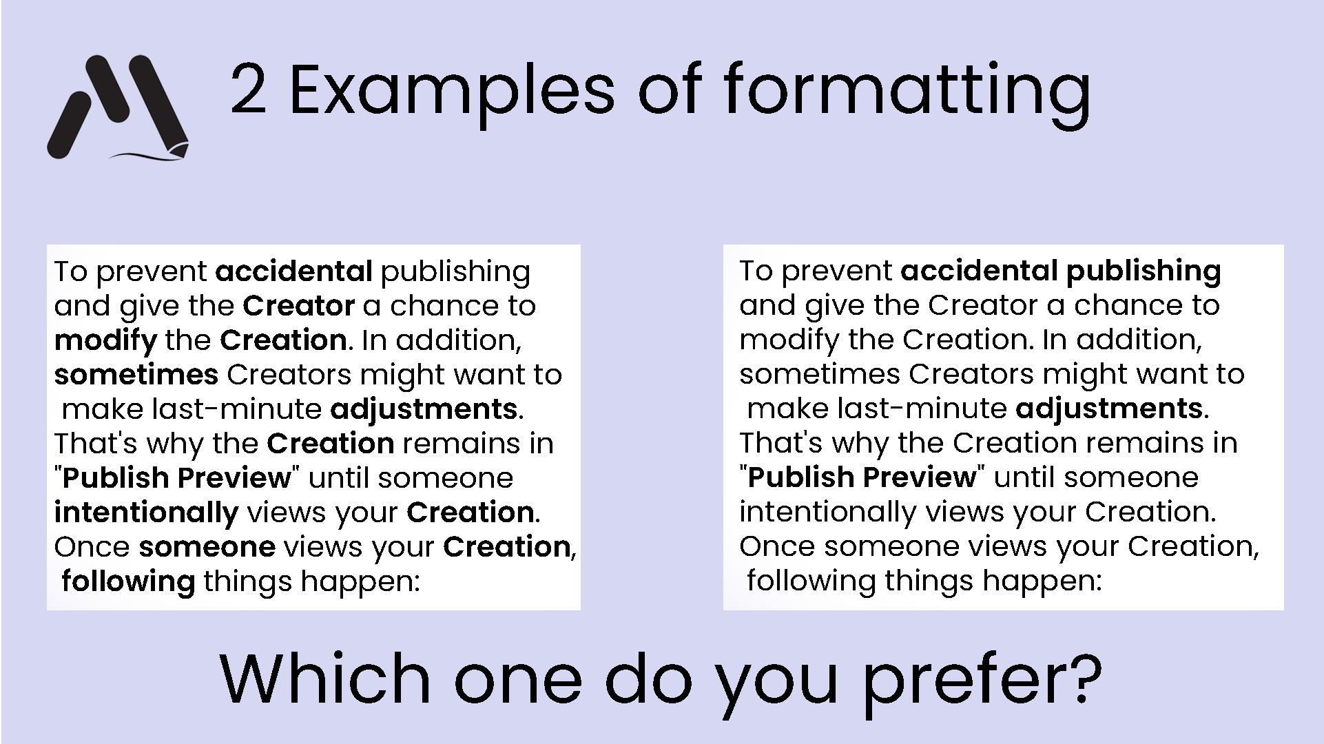 Becoming Creator Formatting 2